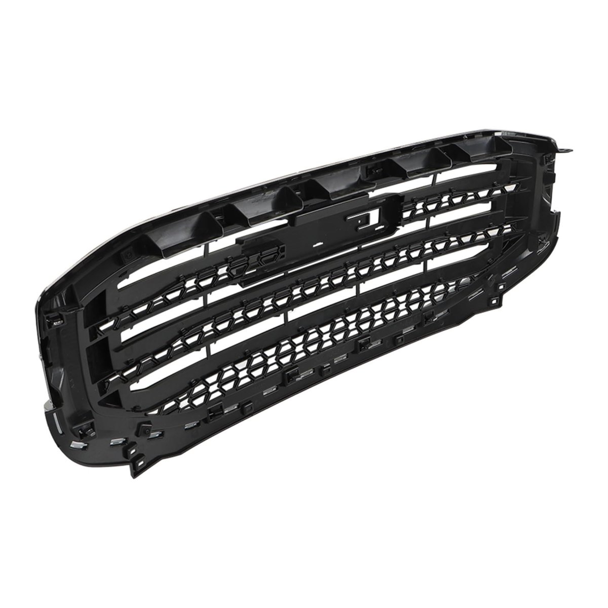 Front Upper Chrome Grille Assembly With Electroplated Strip For 2017 2018 2019 Acadia Sle Sl Sport Utility 4 Door Silver