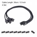 Uxcell Argb Splitter Cable With 3p Connector For 5050 3528 Led 1 To Female 30cm 4 Set