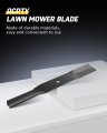 38 In Deck Mower Blades For John Deere Am100946 M82408 And Lesco 050536 Set Of 2 Replacement Cutting