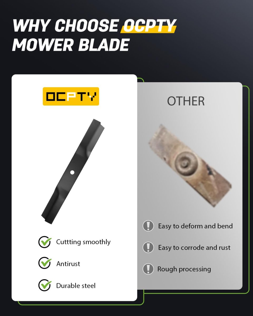 38 In Deck Mower Blades For John Deere Am100946 M82408 And Lesco 050536 Set Of 2 Replacement Cutting