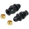 2 Pcs 6an 9 16-18 Unf Male Flare To 5 16 In Hardline Compression Fitting Fuel Oil Line Connector Aluminum Alloy And Brass 