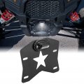 Wsays Utv Led License Plate Bracket Universal Aluminum Frame For Polaris Rzr Ranger General Can Am Maverick X3 Commander 