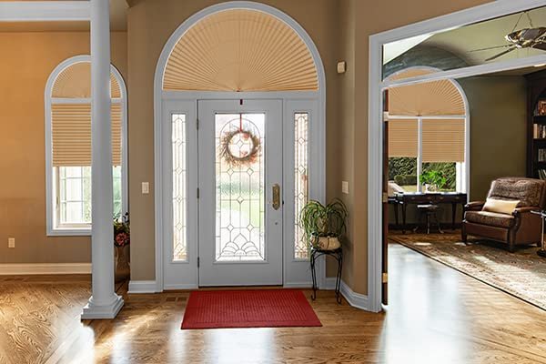 Redi Shade No Tools Original Arch Light Filtering Pleated Fabric Natural 72 In X 36