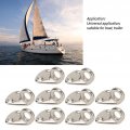 10 Pcs Pad Eye Hook Stainless Marine Hanger Plate Heavy Steel Fender Hardware Outdoor Wall For Ship Boat Trailers
