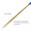 Uxcell Diamond Needle File Set 3mm X 140mm Triangle Files Titanium Coated Tools For Metal Wood Stone Glass 10pcs