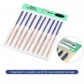 Uxcell Diamond Needle File Set 3mm X 140mm Triangle Files Titanium Coated Tools For Metal Wood Stone Glass 10pcs