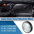 X Autohaux Engine Water Pump Pulley Drive Wheel For Mini Cooper 2007-2015 Coolant Replace 11-51-7-619-020 11-51-7-545-958