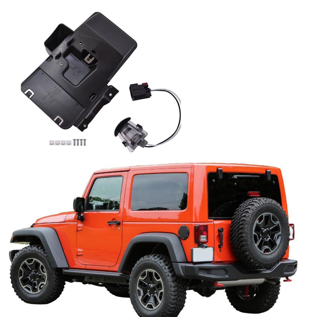 Rear License Plate Mounting Holder Bracket With Light 1 Pcs Replacement For Wrangler Jk 2007-2017 68064720aa