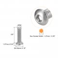 Uxcell 2-56x3 8 Button Head Socket Cap Screws 100pcs 304 Stainless Steel Fasteners Hex Bolts Full Thread Drive