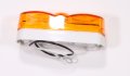 2 Amber 4 In Led Rectangle Duo Clearance Identification Fender Side Marker Lights With Reflex For Truck And Trailer Model 