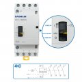 Baomain Manual Household Ac Contactor 16a 4 Pole Normally Open 50 60hz Modular Circuit Control 35mm Din Rail Hc1-16m 40 4no