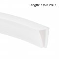 Uxcell Edge Trim Seal Extrusion Silicone White U Channel Protector Sheet Fits 1 8-13 64inch 1m 3 28ft Length