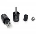 Xkh- Black Bar Ends Rubber Compatible With 95-12 Kawasaki Ninja Zx6r 06-07 Zx10r 00-05 Zx12r B078h4r363