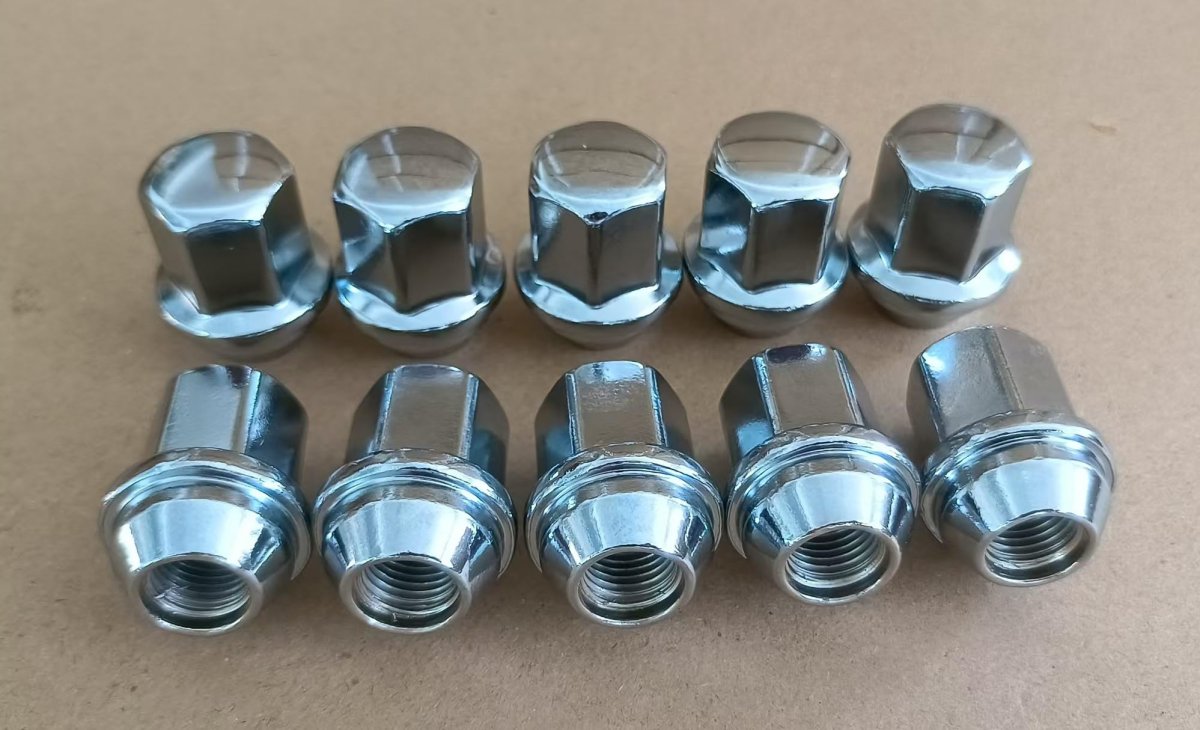 10pcs M14 1 50 Chrome Lug Nuts 611-330 Hex 22mm For Dodge Durango Ram 1500 2500 3500 4000 Jeep Grand Cherokee Wrangler Ford
