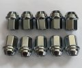 10pcs M14-1 50 Chrome Lug Nuts 610-330 Hex 22mm For Select Dodge Durango Ram 1500 2500 3500 4000 Jeep Grand Cherokee Mustang 