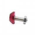 Uxcell 8pcs Rose Red Black 6mm Thread Diameter Motorcycle License Plate Frame Screws Bolts