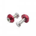 Uxcell 8pcs Rose Red Black 6mm Thread Diameter Motorcycle License Plate Frame Screws Bolts
