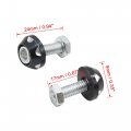 Uxcell 8pcs Rose Red Black 6mm Thread Diameter Motorcycle License Plate Frame Screws Bolts