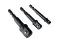 3-piece Power Bit Extension Bars 1 4 3 8 And 2 