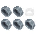 5pcs 1-1 4 Inch Pt Female Thread Pvc Pipe Fitting Cap Cleanout Water Drain End Caps Plug Socket Fittings With Gasket For Heater 