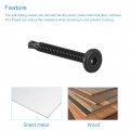 Uxcell Hex Socket Self Tapping Screws 10 X 2 410 Stainless Steel Sheet Metal Flat Head Drilling Screw 100pcs Black