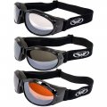 Global Vision 3 Pair Eliminator Dirt Bike Padded Motorcycle Riding Goggles Ansi Z87 1 Anti-fog Black Frames Clear Flash Driving 