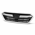 Su1200173 Factory Style Front Bumper Grill Grille Assembly With Silver Moulding For Subaru Outback 2018-2019 Matte Black 