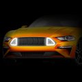 Led Drl Vertical Fence Style Front Upper Bumper Grille Grill Compatible With Ford Mustang Base Ecoboost Gt 18-20