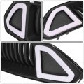 Led Drl Vertical Fence Style Front Upper Bumper Grille Grill Compatible With Ford Mustang Base Ecoboost Gt 18-20