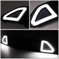 Led Drl Vertical Fence Style Front Upper Bumper Grille Grill Compatible With Ford Mustang Base Ecoboost Gt 18-20