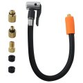 11 Tire Inflator Extension Tube Pump Chuck Hose Adapter W Presta Valve For Air Compressor Quick-inflation Clip On High-pressure