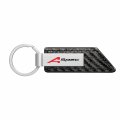 Ipick Image Carbon Fiber Texture Strap Silver Metal Bar Uv Printed Logo Key Chain Official Licensed For Acura A-spec