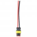 Carbhub 5 Set 2 Pin Connector Waterproof With Male And Female Way 16 Awg Wire Fit For Motorcycle Scooter Car Truck Quad Bike