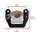 Caltric Front And Rear Brake Caliper With Pads Compatible Yamaha Rhino 660 Yxr660 4x4 2004 2005 2006 2007