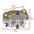 Caltric Front And Rear Brake Caliper With Pads Compatible Yamaha Rhino 660 Yxr660 4x4 2004 2005 2006 2007