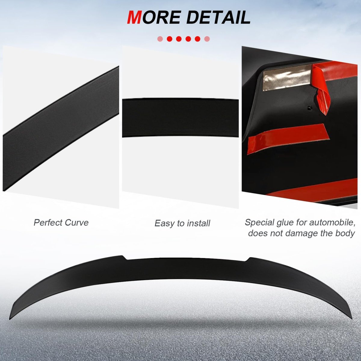 Adjustable Rear Spoiler Wing Black Abs For Bmw 4 Series 420i 428i 430i 435i 440i 2014 To 2018