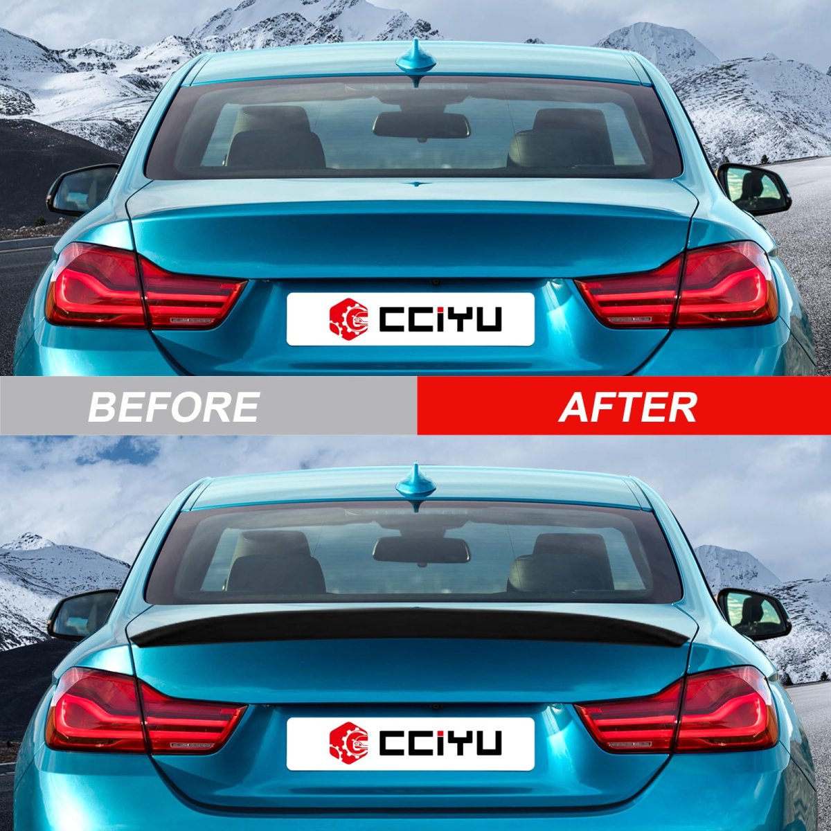 Adjustable Rear Spoiler Wing Black Abs For Bmw 4 Series 420i 428i 430i 435i 440i 2014 To 2018