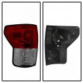 Acanii For 2007-2013 Toyota Tundra Pickup Truck Red Clear Led Tail Lights Brake Lamps Pair Replacement Left Right