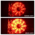 Acanii For 2007-2013 Toyota Tundra Pickup Truck Red Clear Led Tail Lights Brake Lamps Pair Replacement Left Right