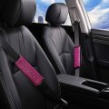 Mingzaiqipei Bling 2pcs Car Safety Belt Covers Crystal Diamond Seat Shoulder Pads For Women Or Girls Pink