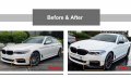 Fits For 2017-2020 Bmw G30 5 Series 530i 530e 540i M550i Carbon Fiber Front Bumper 2pcs Side Splitters M Sport Only