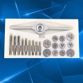30pcs Dies Taps Set Adjustable M1 0-m2 5 2mm Hss Metric Spanner T Handle Tools Kit