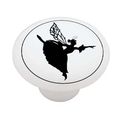 Ballet Fairy Silhouette High Gloss Ceramic Drawer Knob 