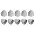 Nut Protection Cap 10pcs M14x21x24mm Plastic Hexagonal Screw Dome Acorn Hex Head Bolt Covers Waterproof Decorative Caps Grey 