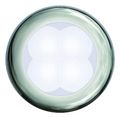 Hella 980500021 0500 Series Slim Line White 12v Dc Round Soft Led Courtesy Light With Polished Stainless Steel Rim 