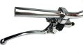 1 25mm Universal Silver Motorcycle Handlebar Hydraulic Brake Master Cylinder Clutch Lever For Honda Kawasaki Suzuki Yamaha