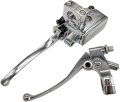 1 25mm Universal Silver Motorcycle Handlebar Hydraulic Brake Master Cylinder Clutch Lever For Honda Kawasaki Suzuki Yamaha