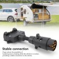 Keenso 7 Pin Trailer Adapter Way Plug Male To Female Socket Stable Connection Suitable For Boat