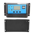 Intelligent Solar Charge Controller Pwm 12v 24v Dual Usb Panel Regulator Lcd Display 30a With Auto Parameter Adjustability