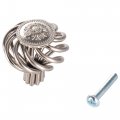 East West Consolidated 895sn-25 Satin Nickel Bird Cage Flower Cabinet Knob 1-3 8 35mm Pack Of 25 
